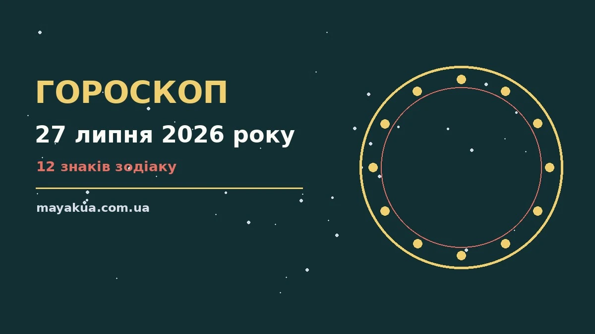Зодіакальний фон для гороскопу на 27 липня 2026 року