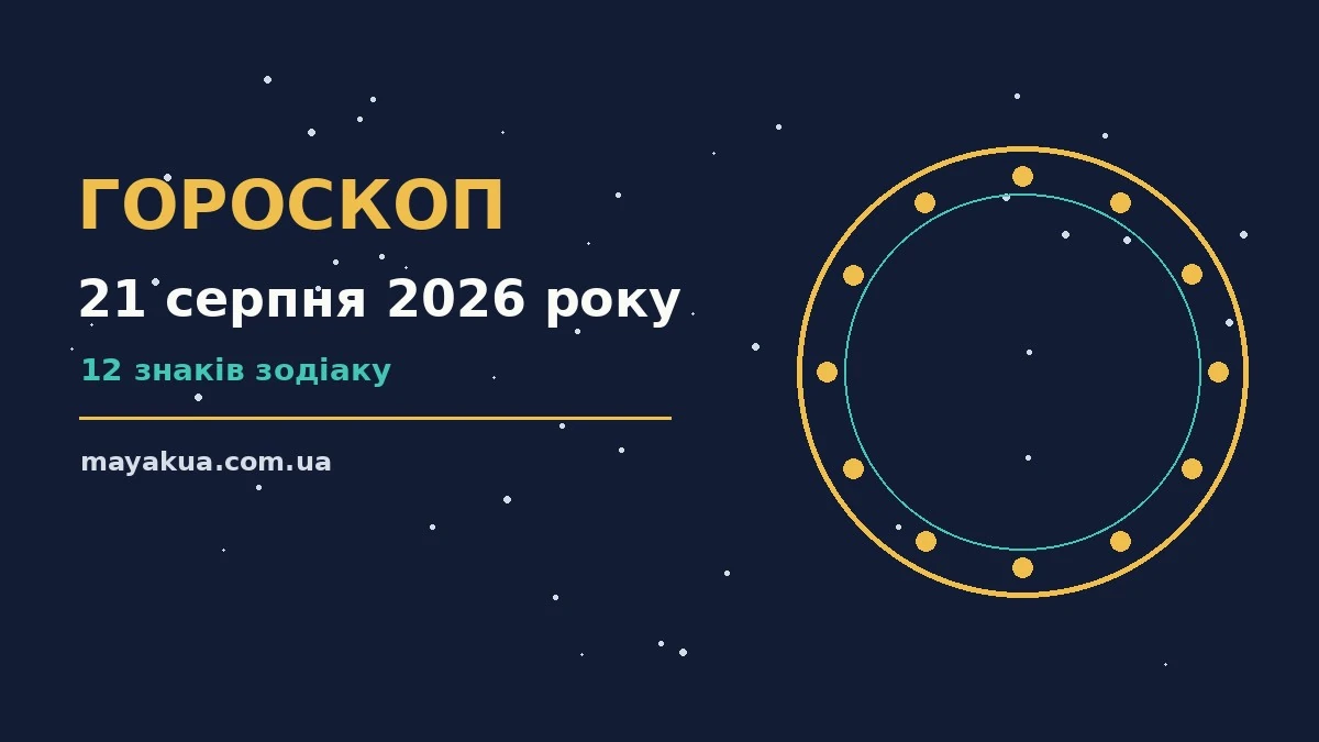 Гороскоп на 21 серпня 2026 року: фінанси, робота і стосунки для всіх знаків Зодіаку