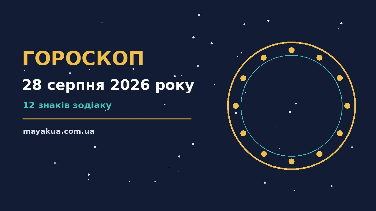 Гороскоп на 28 серпня 2026 року: фінанси, стосунки і спокійний темп п'ятниці