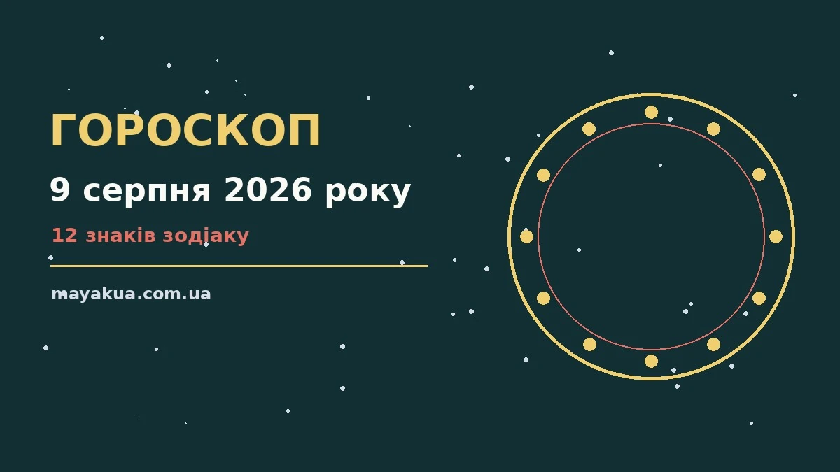 Зодіакальний круг із підсвіченими символами знаків на фоні ранкового неба