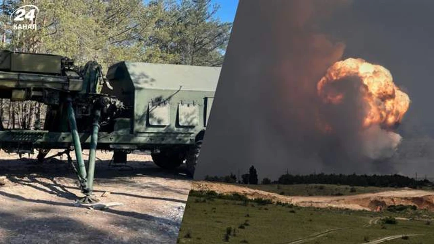Ілюстративне фото REUTERS/Alexander Ermochenko: наслідки ураження військових об'єктів противника у Криму та Бєлгородській