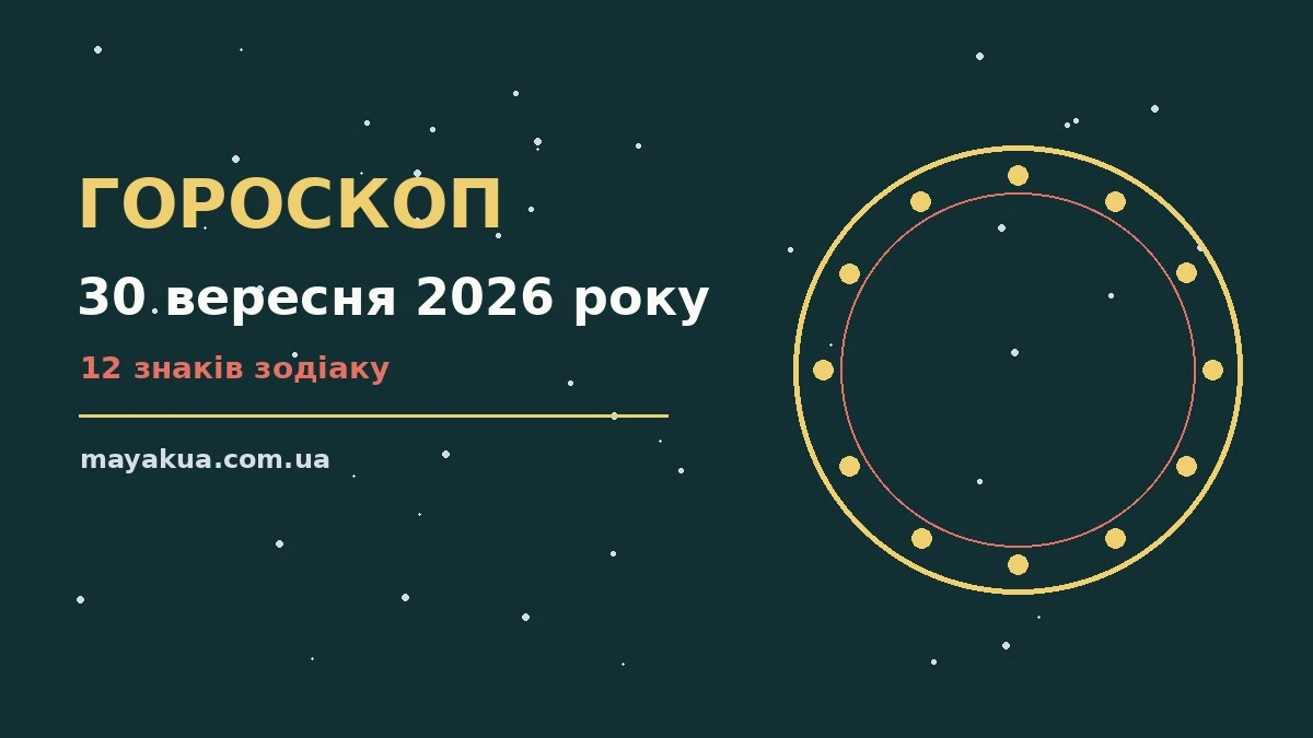 Гороскоп на 30 вересня 2026 року: можливості цього дня про фінанси та особисте життя